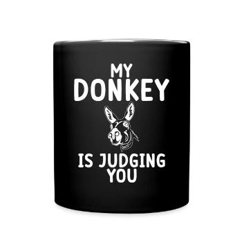 Donkey Lover Gifts - Tasse einfarbig - Schwarz - Vorne