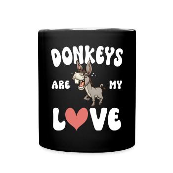 Cadeaux d’amoureux de l’âne - Mug uni - noir - Devant