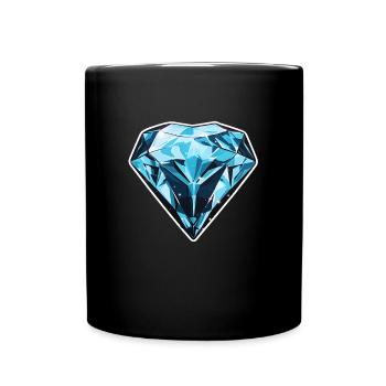 Diamond Heart - Full Colour Mug - black - Front