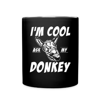 Donkey Lover Gifts - Tasse einfarbig - Schwarz - Vorne