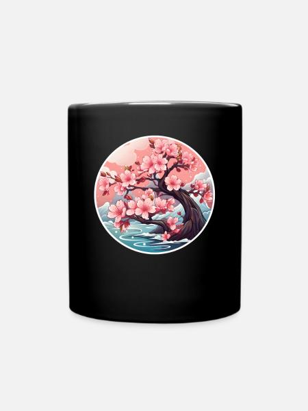 Cerisier en fleurs - Mug uni - noir