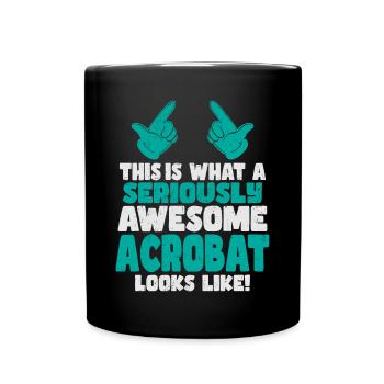 This is what a cool awesome acrobat looks - Tasse einfarbig - Schwarz - Vorne