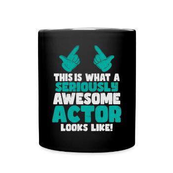 This is what a cool awesome actor looks - Tasse einfarbig - Schwarz - Vorne