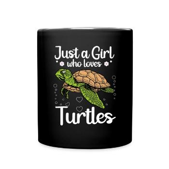 Funny Sea Turtle For Women Girls Turtle Lover - Full Colour Mug - black - Front