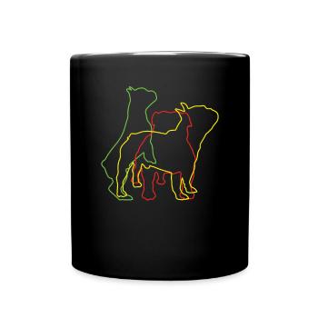 Chien Bulldog Dog Propriétaire Gechenkidee - Mug uni - noir - Devant
