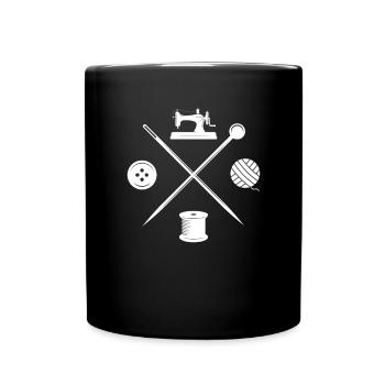 Sewing Knitting Crochet Accessories | Needles - Full Colour Mug - black - Front