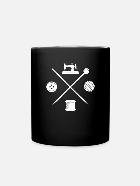 Nähen Stricken Häkeln Zubehör | Nadeln - Tasse einfarbig - Schwarz