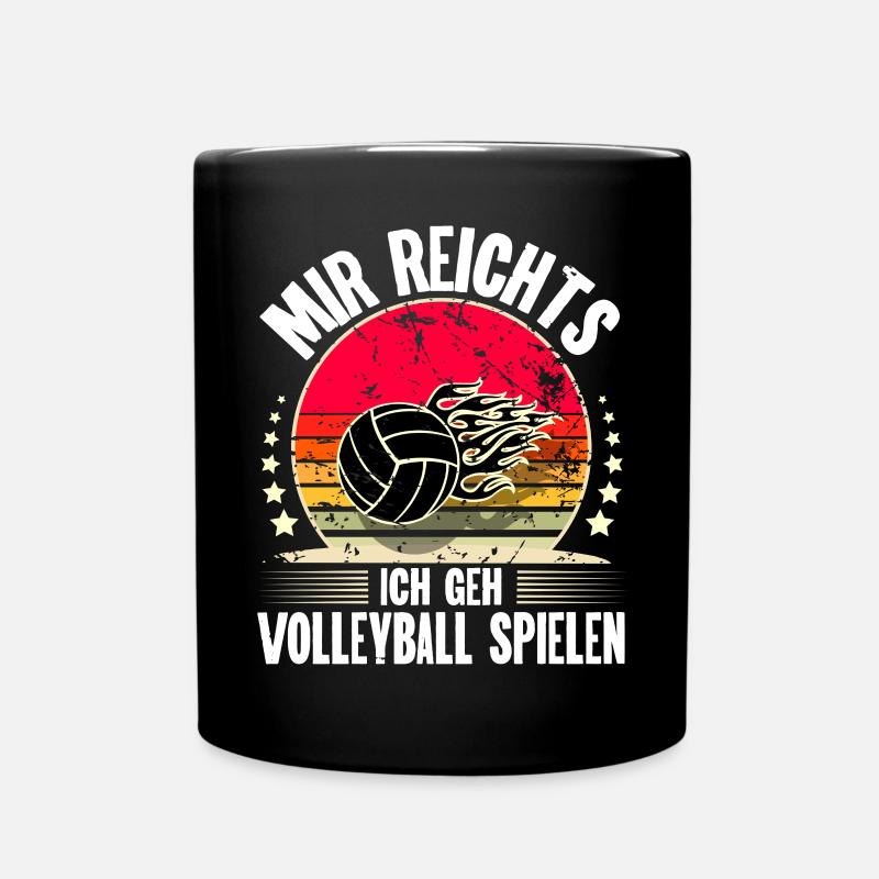 Volleyball - Tasse einfarbig - Schwarz