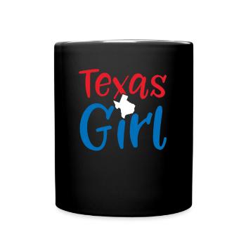 Texas mädchen - Tasse einfarbig - Schwarz - Vorne