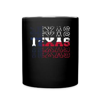 Texas bleu, rouge et blanc - Mug uni - noir - Devant