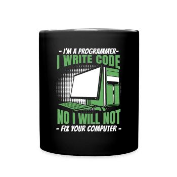 Non, je ne réparerai pas votre développeur informatique - Mug uni - noir - Devant