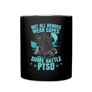 Some Battle PTSD - Full Colour Mug - black - Front