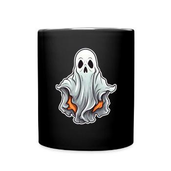 Geist Halloween Comic - Tasse einfarbig - Schwarz - Vorne