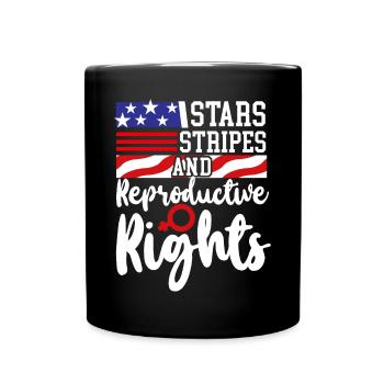 Feminist Stars Stripes & - Tasse einfarbig - Schwarz - Vorne