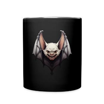 Fledermaus Halloween - Tasse einfarbig - Schwarz - Vorne