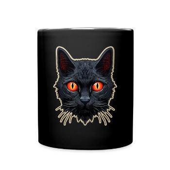 Chat noir Halloween - Mug uni - noir - Devant