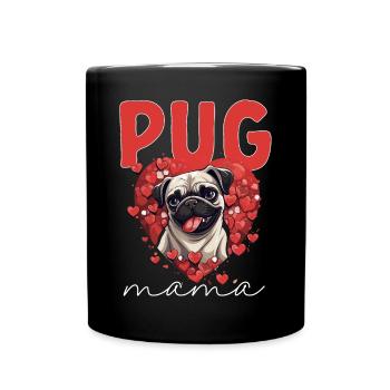 Pug Dog Breed Pet - Pug Mama - Tasse einfarbig - Schwarz - Vorne