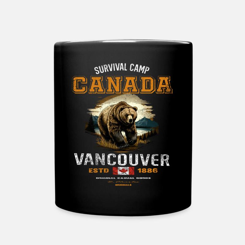 Survival Kanada Geschenk - Tasse einfarbig - Schwarz