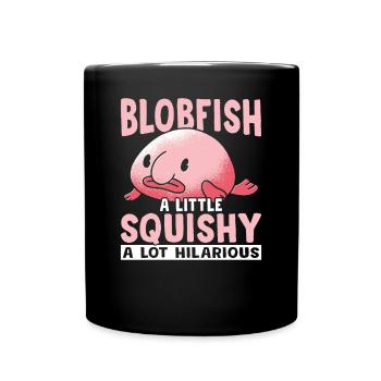 Blobfish Little Squishy Blobfishes Besitzer - Tasse einfarbig - Schwarz - Vorne