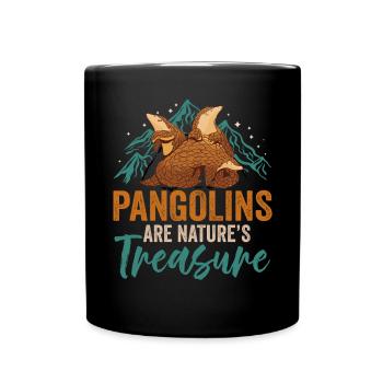 Pangolins Trésor de la nature - Mug uni - noir - Devant