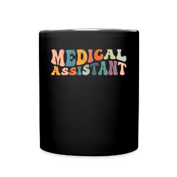 Groovy Medizinischer Assistent MA Krankenschwester - Tasse einfarbig - Schwarz - Vorne