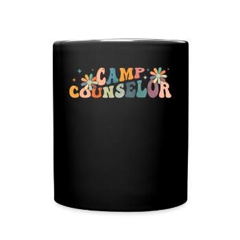 Groovy Camp Counselor Directeur Camping Camper - Mug uni - noir - Devant