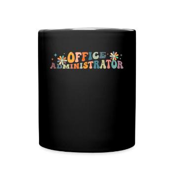 Administrateur de bureau Groovy Assistant administratif - Mug uni - noir - Devant