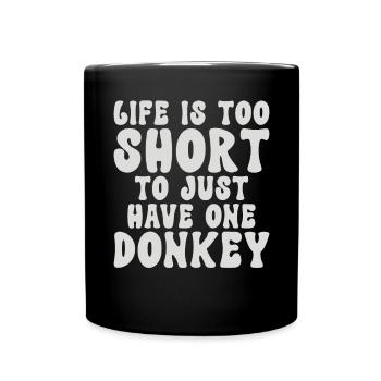 Donkey Lover Gifts - Tasse einfarbig - Schwarz - Vorne