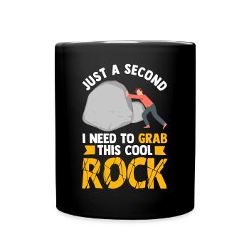 Lustige Gesteinsjagd Mineral Geologe - Tasse einfarbig - Schwarz - Vorne