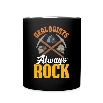 Lustige Gesteinsjagd Mineral Geologe - Tasse einfarbig - Schwarz - Vorne