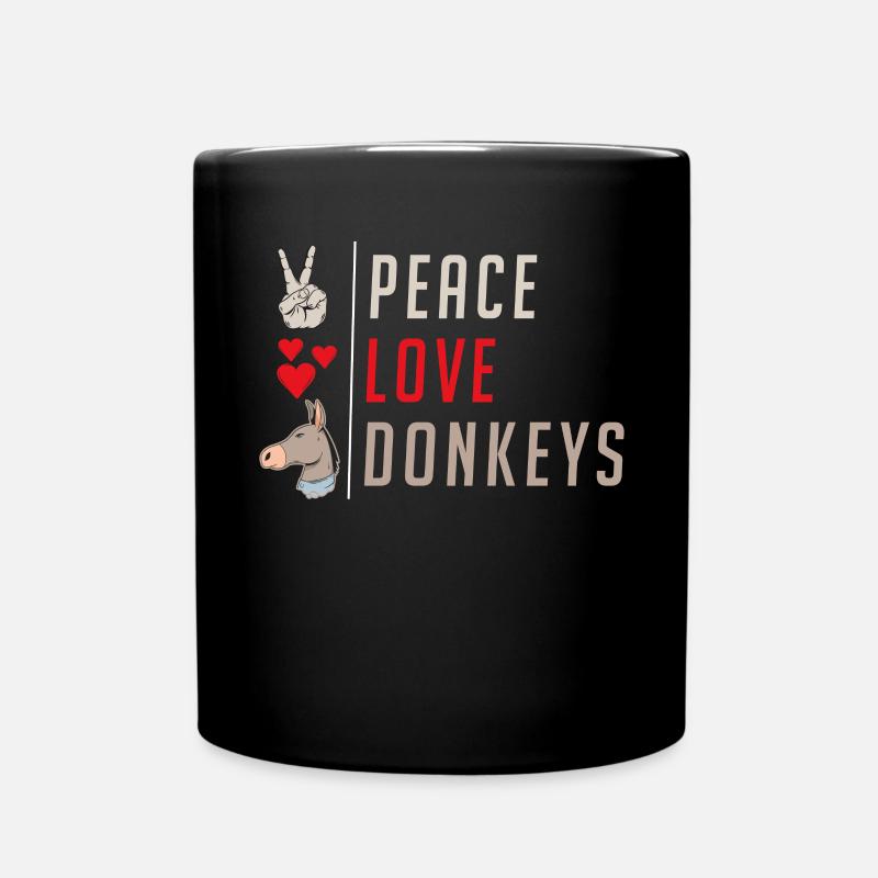 Donkey Lover Gifts - Tasse einfarbig - Schwarz