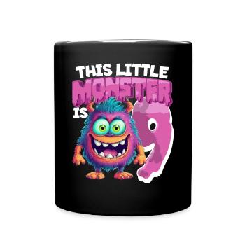 Ce petit monstre a 9 - neuf ans - 9. - Mug uni - noir - Devant