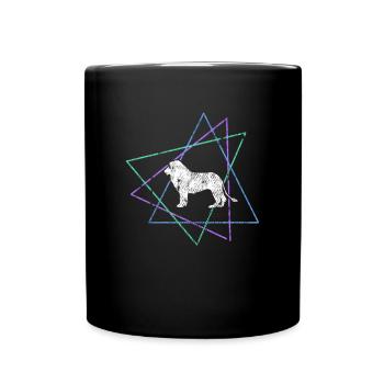 Löwe - Tasse einfarbig - Schwarz - Vorne