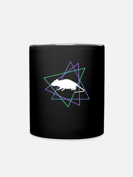 Maus - Tasse einfarbig - Schwarz