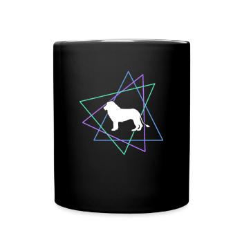 Löwe - Tasse einfarbig - Schwarz - Vorne