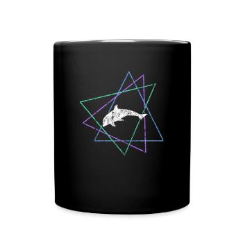 Delfin - Tasse einfarbig - Schwarz - Vorne