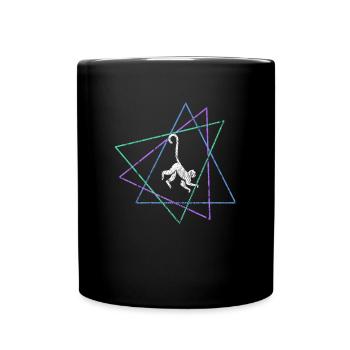 Affe - Tasse einfarbig - Schwarz - Vorne