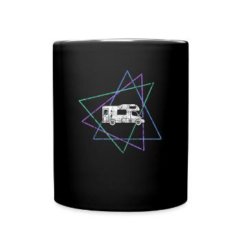 Wohnmobil - Tasse einfarbig - Schwarz - Vorne