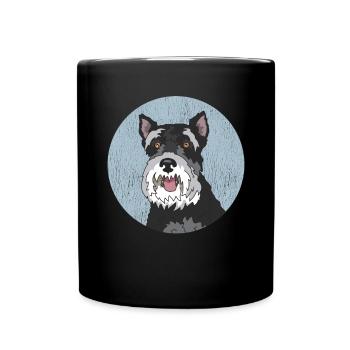 Schnauzer miniature propriétaire Schnauzer chiens cadeau - Mug uni - noir - Devant