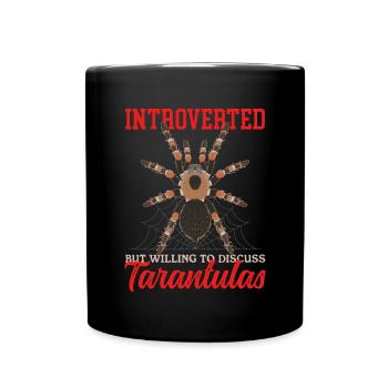 Vogelspinnen Spinne Vogelspinne Geschenk - Tasse einfarbig - Schwarz - Vorne