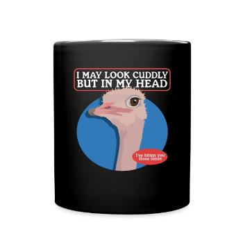 Oiseau autruche | Cadeau d’autruche amoureux des autruches - Mug uni - noir - Devant