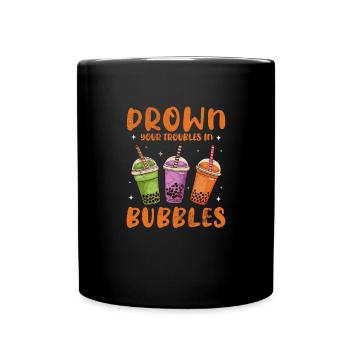 Bubble Tea Boba Tea Kawaii Geschenk - Tasse einfarbig - Schwarz - Vorne