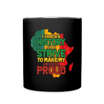 Black History Month Black History - Tasse einfarbig - Schwarz - Vorne