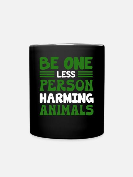 Vegan Veganismus - Tasse einfarbig - Schwarz