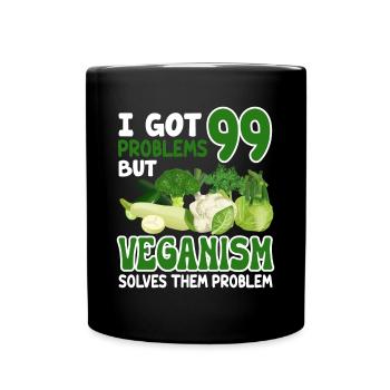Véganisme végétalien - Mug uni - noir - Devant