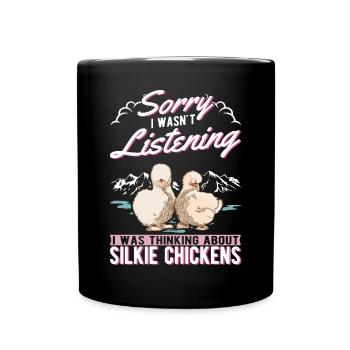Silk Chicken Cadeau Silkie Chicken Silkie Chicken - Mug uni - noir - Devant