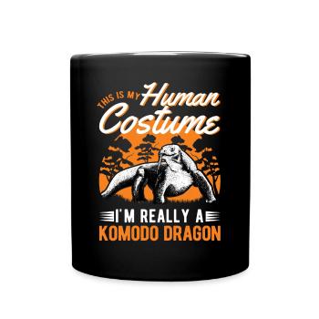 Komodo Dragon, Human Costume Waran - Full Colour Mug - black - Front