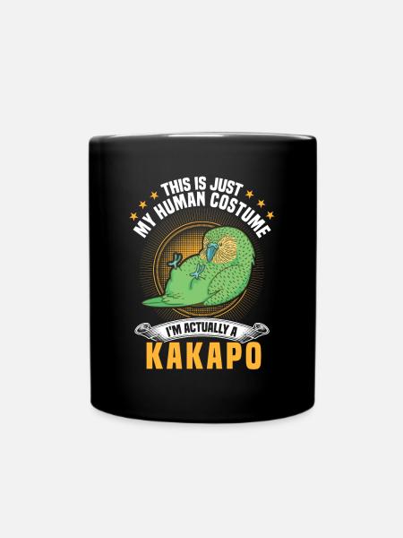 Kakapo Kostüm flugunfähiger Papagei - Tasse einfarbig - Schwarz