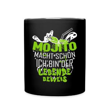 Mojito macht schön ich bin der lebende Beweis - Tasse einfarbig - Schwarz - Vorne