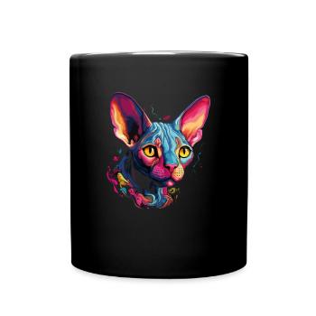 sphynx cat - Tasse einfarbig - Schwarz - Vorne